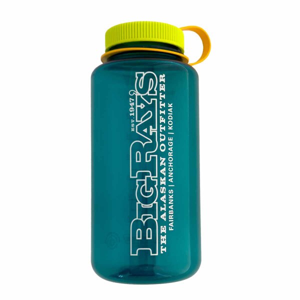 Big Ray's Tritan 32oz Nalgene Bottle Trout Green /Palm-Sun-Sea